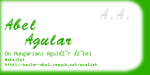 abel agular business card